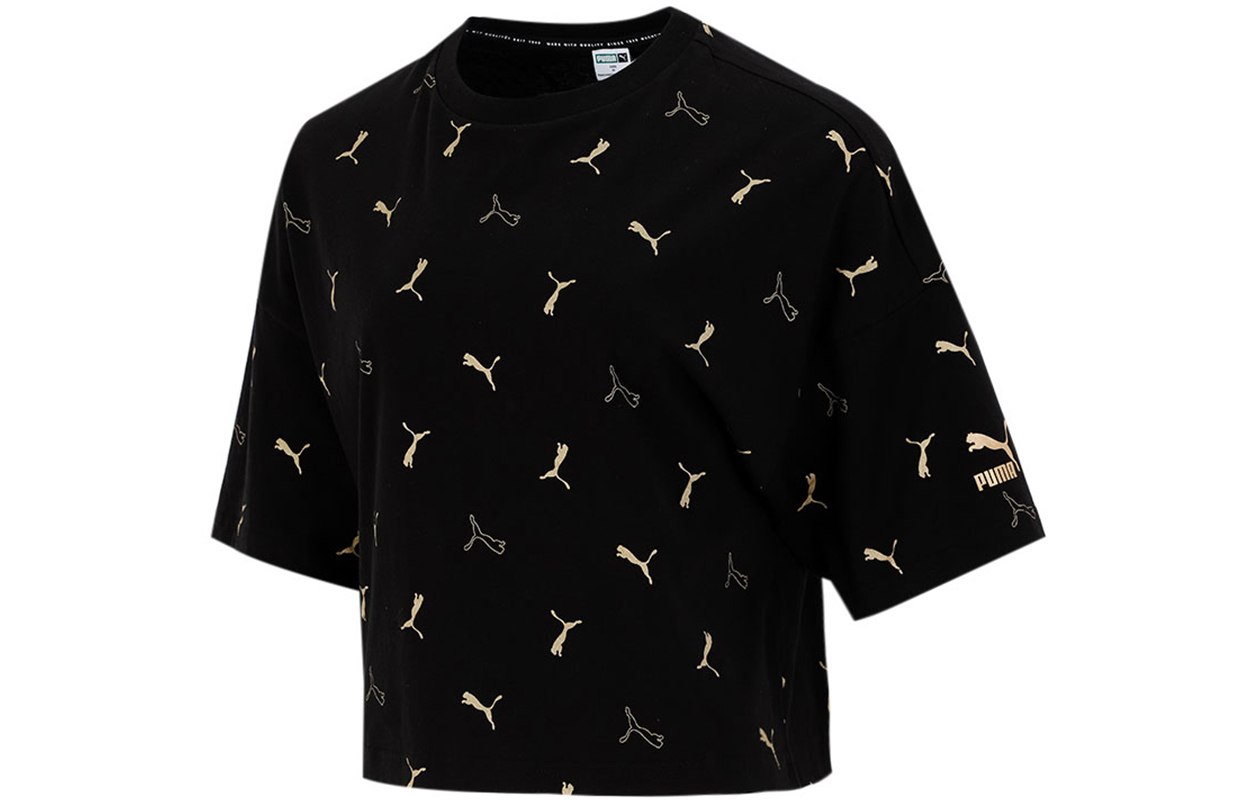 Женский укороченный топ Puma, цвет Black 
Женский укороченный топ Puma, цвет Black