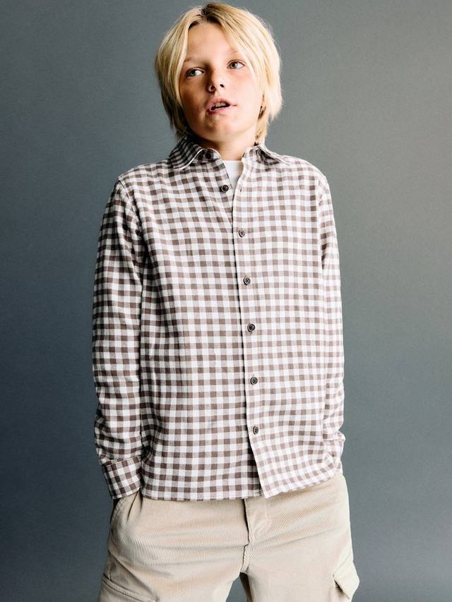 Детская рубашка Raul из чистого хлопка с длинным рукавом в клетку Mango, Brown
Детская рубашка Raul из чистого хлопка с длинным рукавом в клетку Mango, Brown