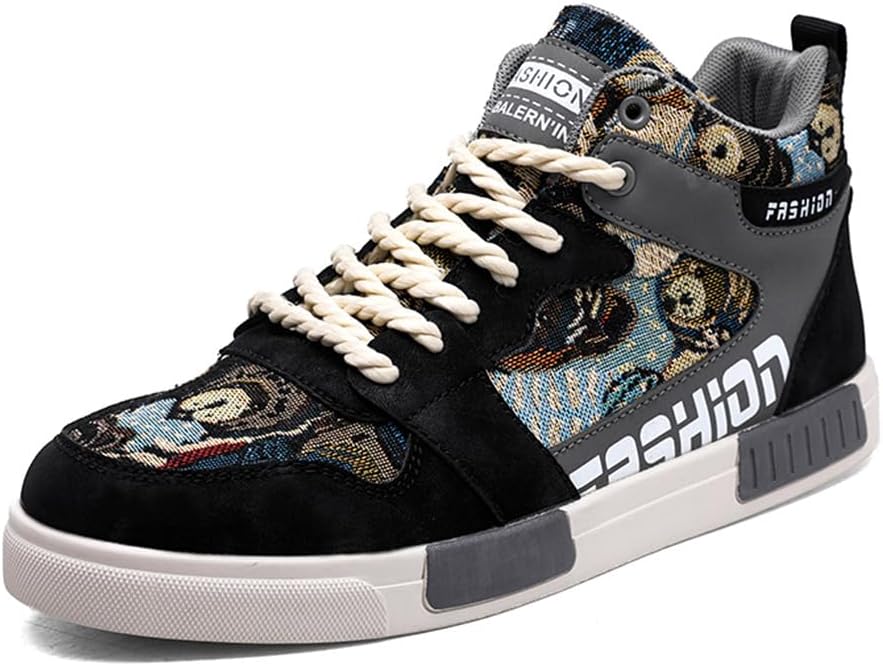 Мужские высокие кроссовки для скейтборда MAUGELY из искусственной кожи с шнуровкой, повседневные для ходьбы, черный/серый
Мужские высокие кроссовки для скейтборда MAUGELY из искусственной кожи с шнуровкой, повседневные для ходьбы, черный/серый