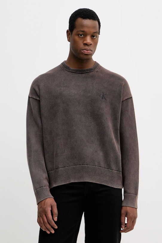 Хлопковый свитер Calvin Klein Jeans, коричневый
Хлопковый свитер Calvin Klein Jeans, коричневый