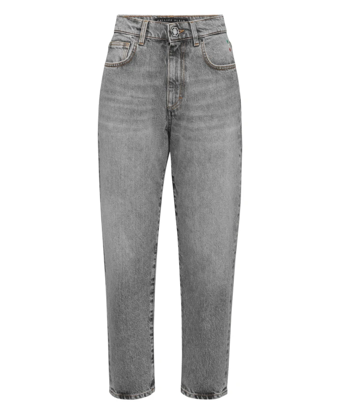 Джинсы в стиле "мама" Philipp Plein, серый
Джинсы в стиле "мама" Philipp Plein, серый
