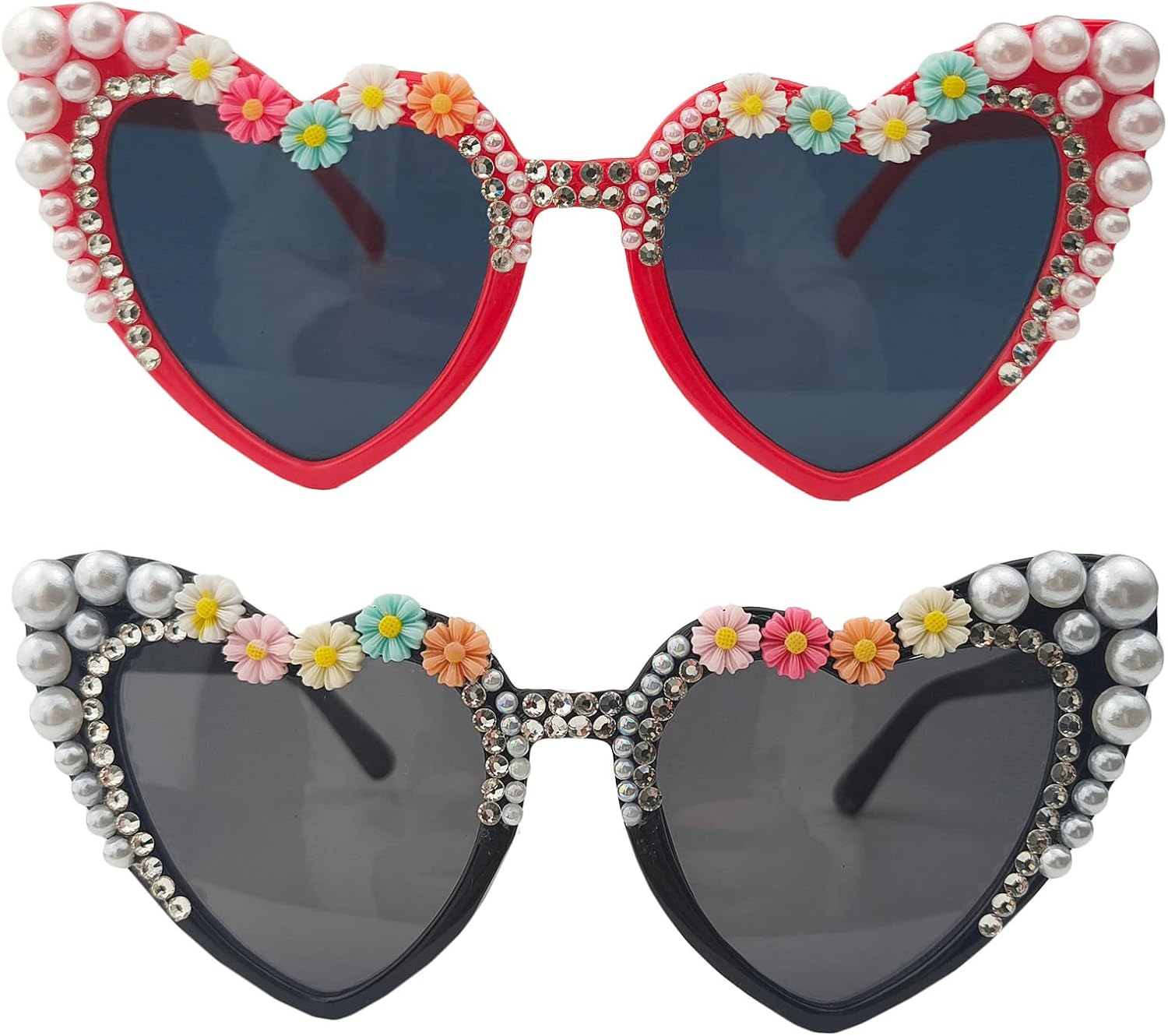 Солнцезащитные очки Willochra в форме сердца со стразами, модные женские солнцезащитные очки с бриллиантовым блеском для вечеринки, жемчужные солнцезащитные очки с кристаллами, 2pcs-black&red
Солнцезащитные очки Willochra в форме сердца со стразами, модные женские солнцезащитные очки с бриллиантовым блеском для вечеринки, жемчужные солнцезащитные очки с кристаллами, 2pcs-black&red