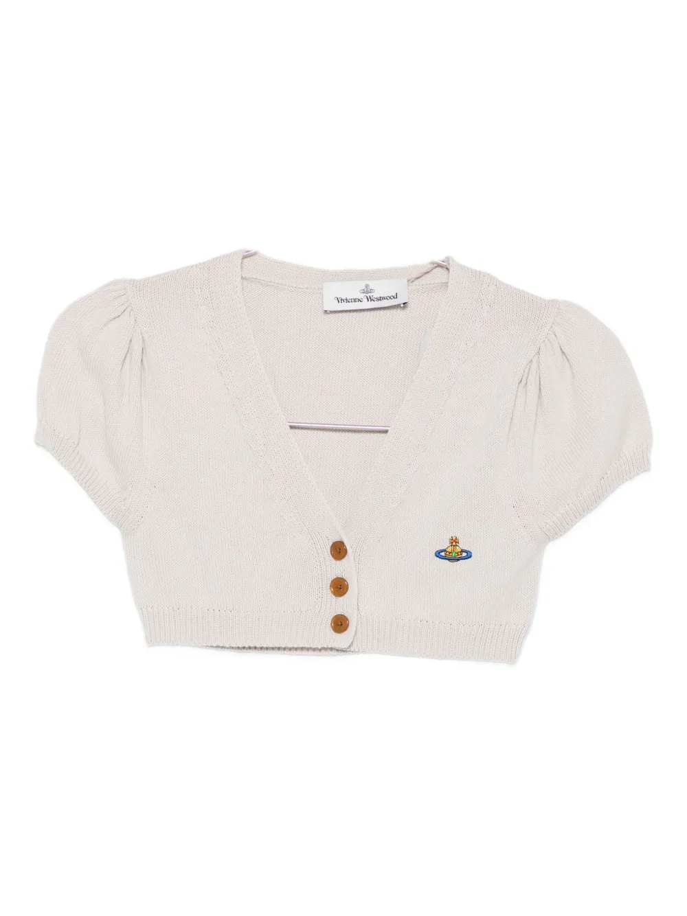 Укороченный кардиган с объемными рукавами и декором Orb Vivienne Westwood, белый
Укороченный кардиган с объемными рукавами и декором Orb Vivienne Westwood, белый