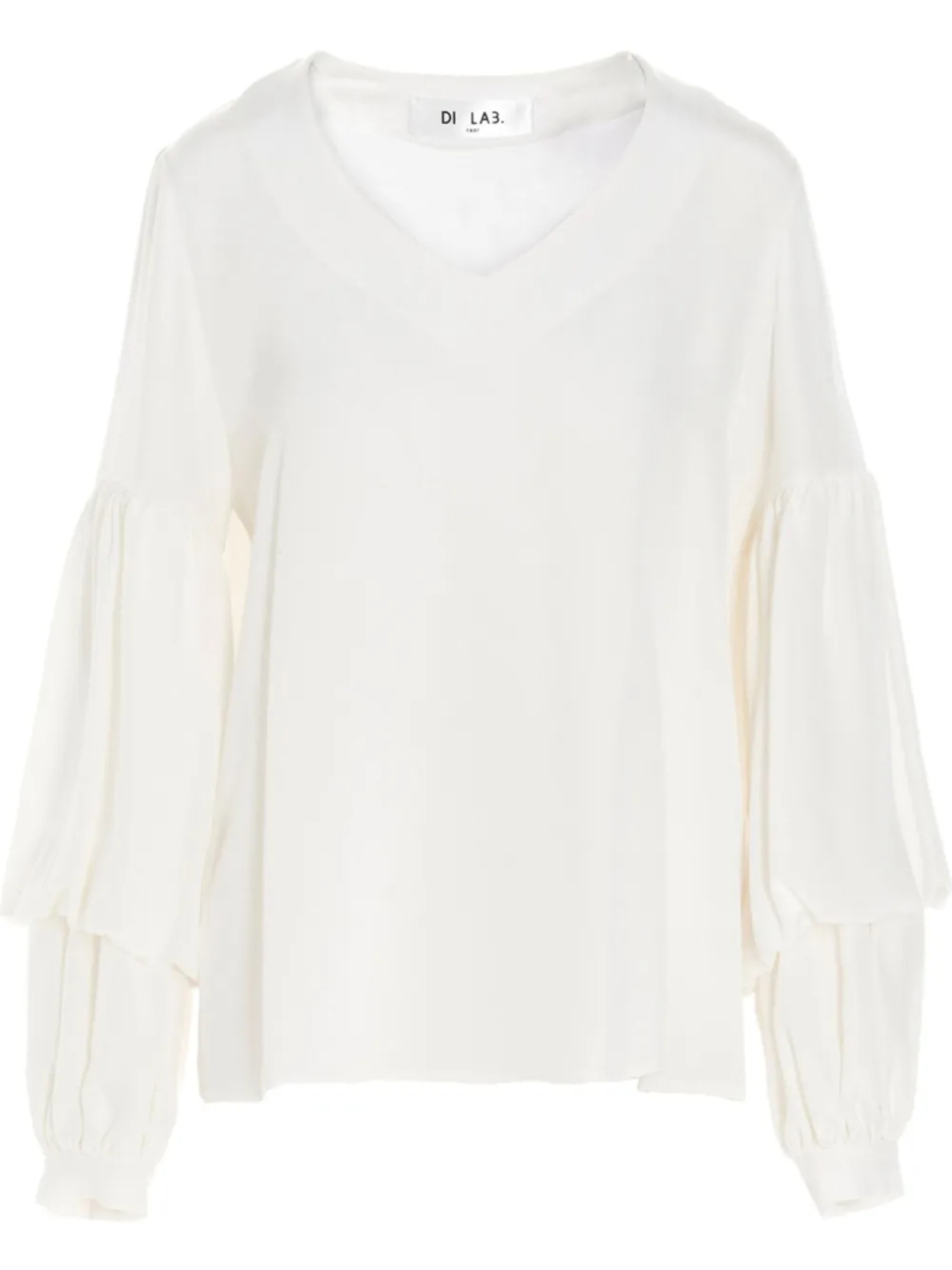 DI.LA3 PARI' шелковая блузка с пышными рукавами, белый
DI.LA3 PARI' шелковая блузка с пышными рукавами, белый