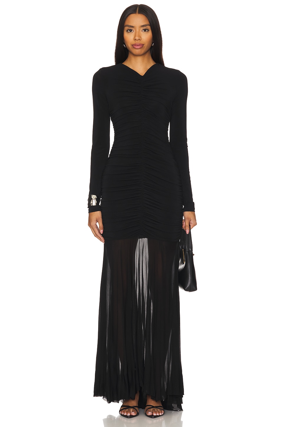 Платье цвета оленя A.L.C., черный 
Платье цвета оленя A.L.C., черный