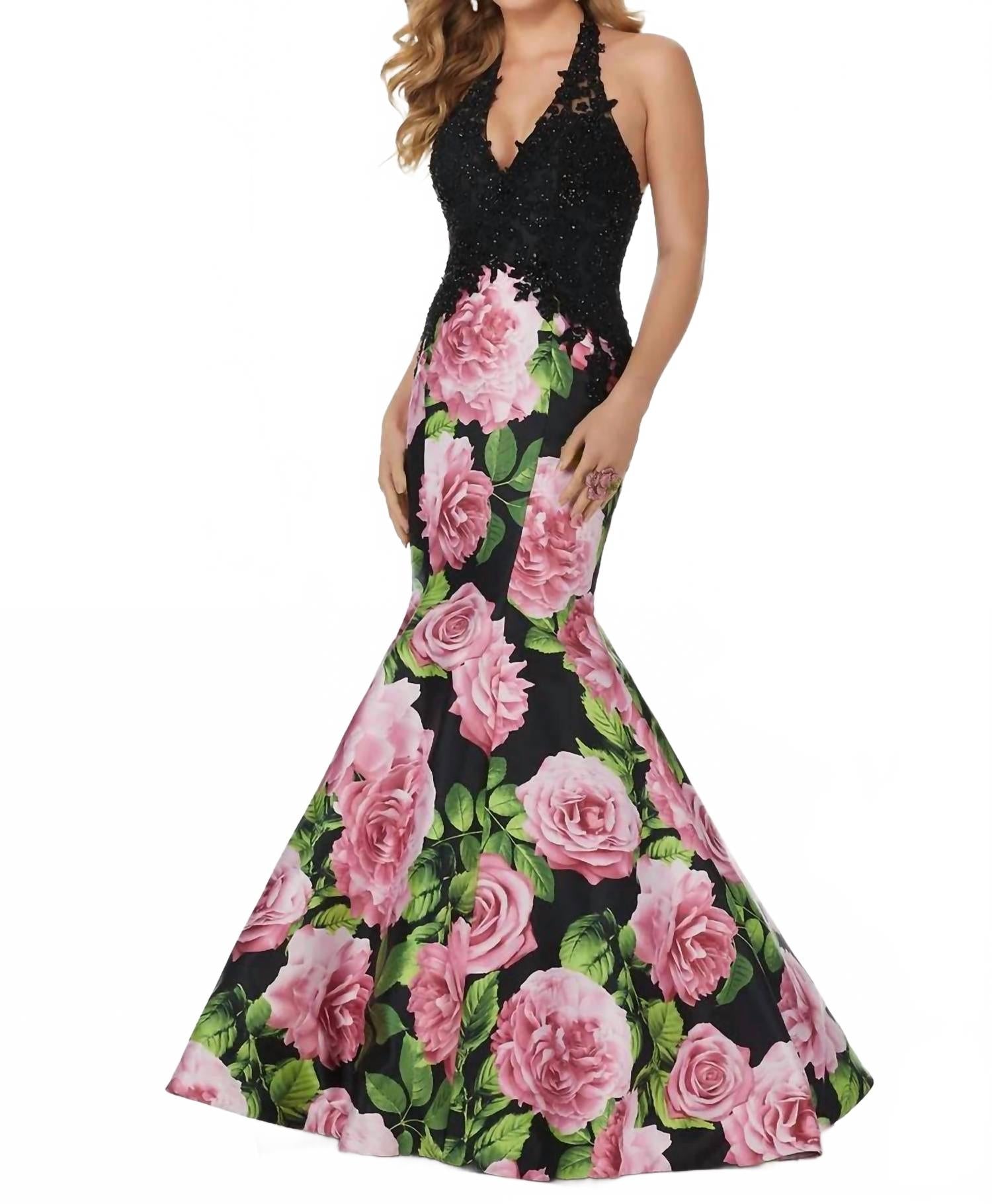 Платье для выпускного вечера в стиле русалки с цветочным принтом, кружевом и бусинами Garden Rose Paparazzi by Mori Lee
Платье для выпускного вечера в стиле русалки с цветочным принтом, кружевом и бусинами Garden Rose Paparazzi by Mori Lee