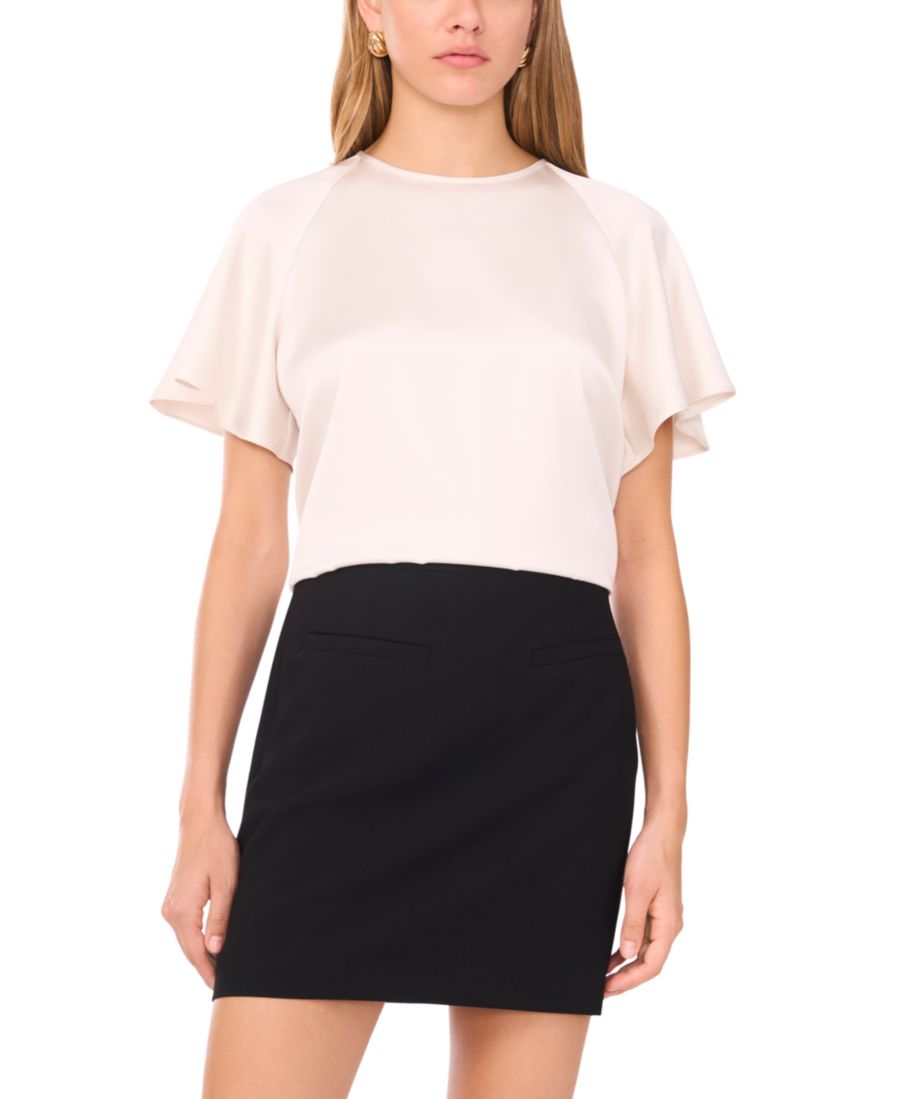 Женская блузка с рукавами-крылышками и круглым вырезом 1STATE, Cream
Женская блузка с рукавами-крылышками и круглым вырезом 1STATE, Cream