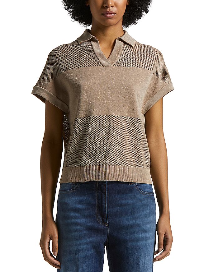 Вязаный поло-свитер Peserico, коричневый
Вязаный поло-свитер Peserico, коричневый