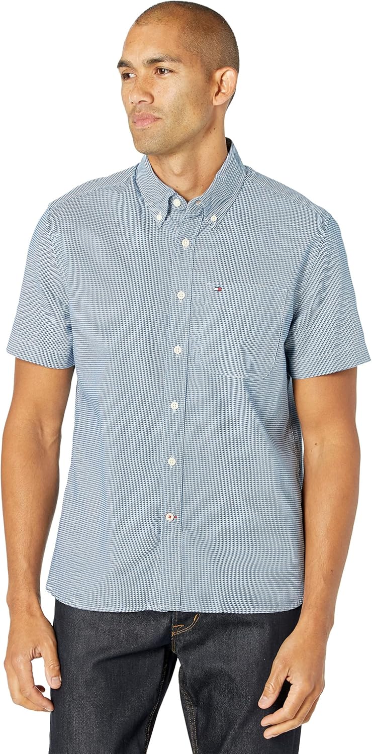 Мужская рубашка Tommy Hilfiger Essentials с коротким рукавом и застежкой на пуговицы, индивидуальная посадка, Limoges
Мужская рубашка Tommy Hilfiger Essentials с коротким рукавом и застежкой на пуговицы, индивидуальная посадка, Limoges