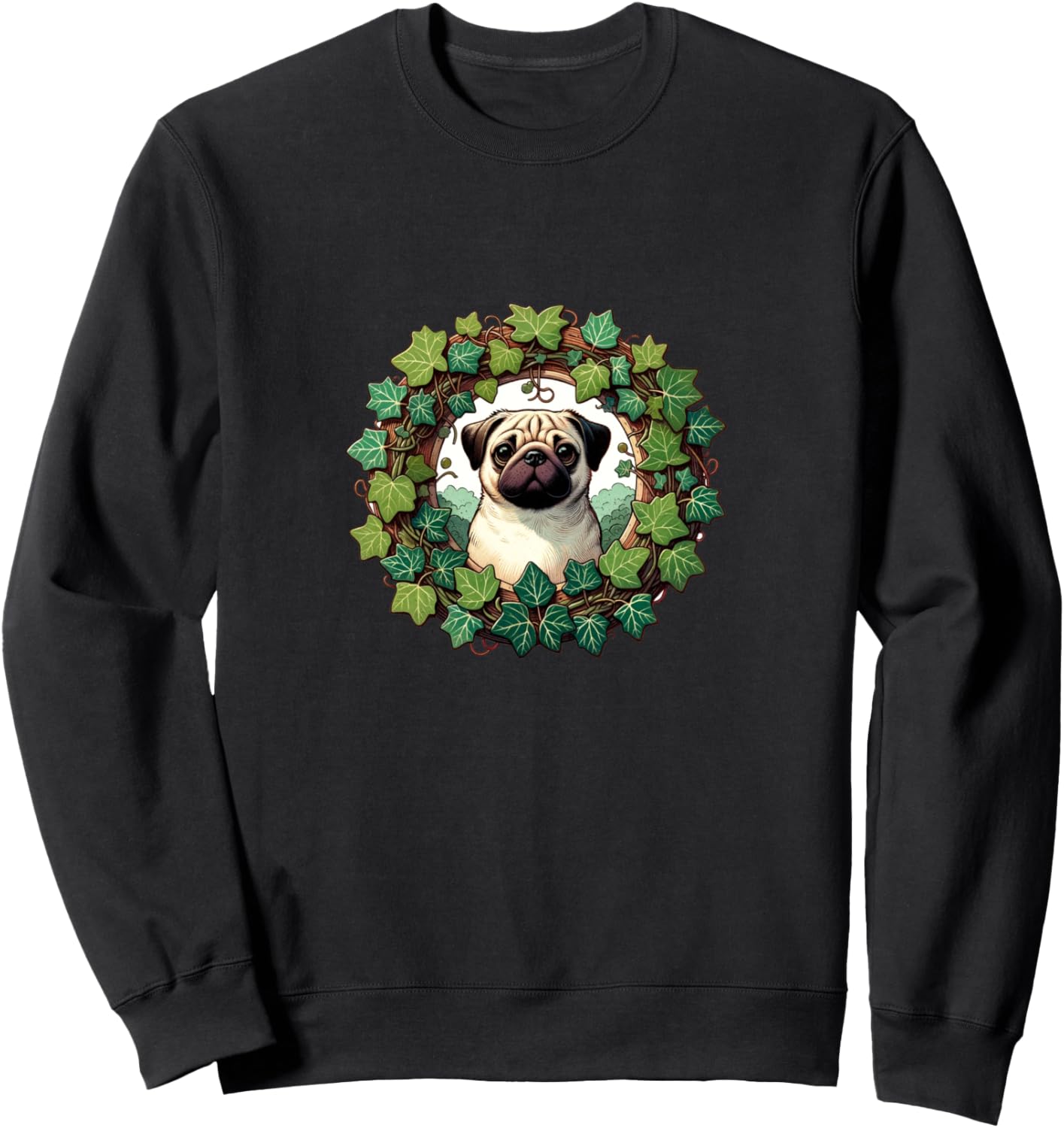 Иллюстрация мопса, толстовка с изображением английского плюща Pug Lover Bubb, черный
Иллюстрация мопса, толстовка с изображением английского плюща Pug Lover Bubb, черный