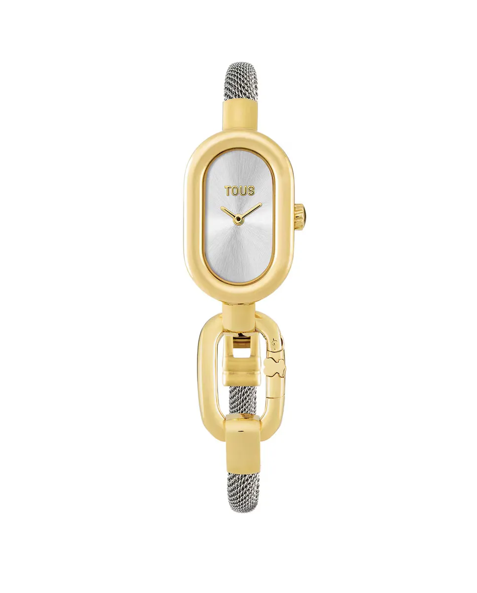 Женские аналоговые часы Hold Oval со стальным браслетом Tous, золотой
Женские аналоговые часы Hold Oval со стальным браслетом Tous, золотой