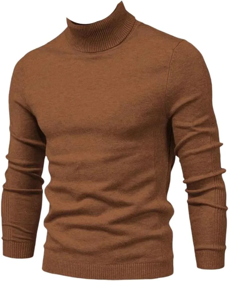 Мужской зимний толстый свитер с высоким воротником Slim Fit
Мужской зимний толстый свитер с высоким воротником Slim Fit