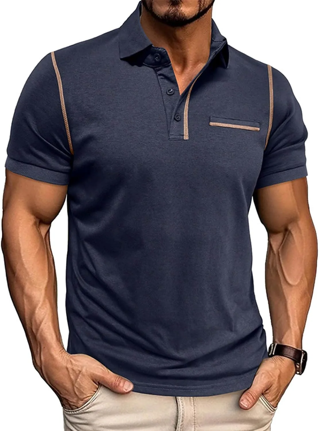 Мужская рубашка для гольфа Casual с коротким рукавом
Мужская рубашка для гольфа Casual с коротким рукавом