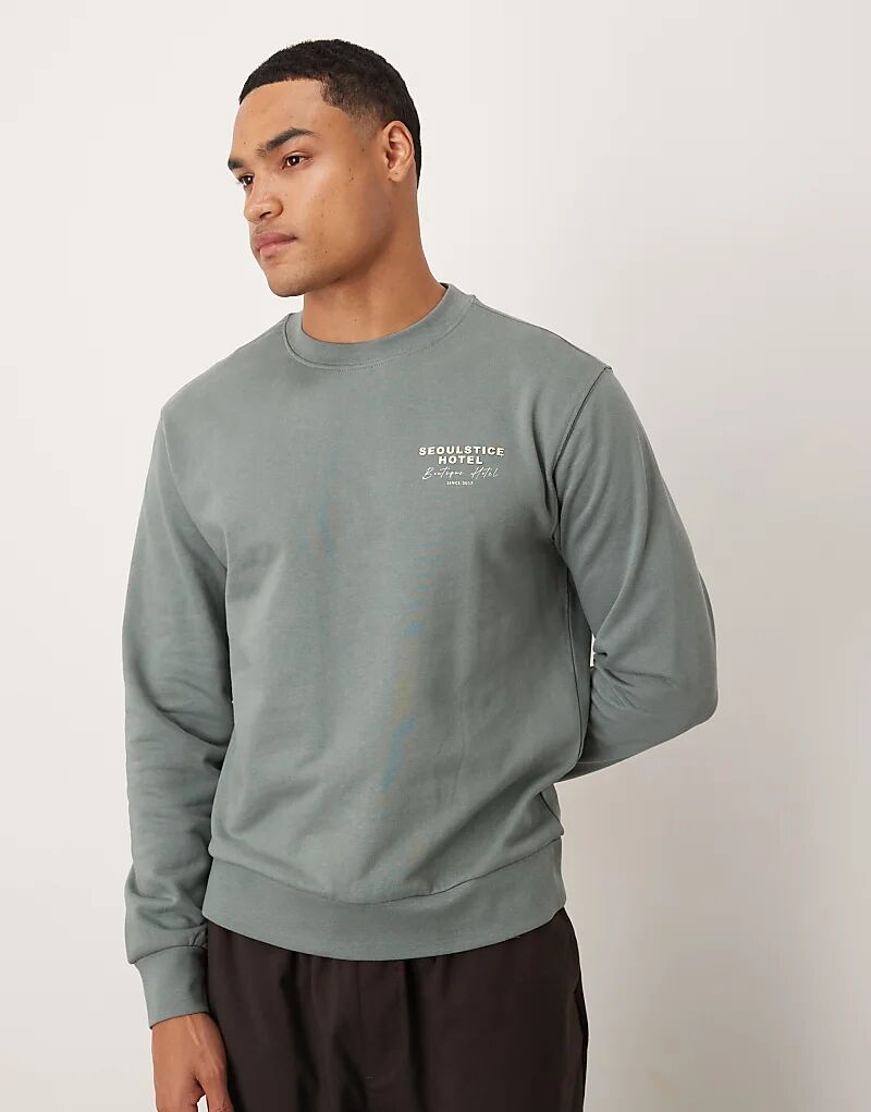 Свитшот из хлопка Mango с принтом Сеула зеленого цвета
Свитшот из хлопка Mango с принтом Сеула зеленого цвета