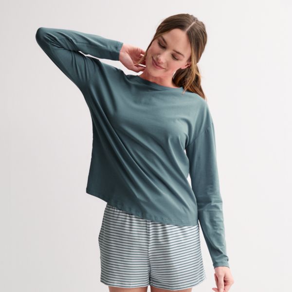 Женская футболка для сна с длинным рукавом Sonoma Goods For Life, цвет stormy weather, Синий, Женская футболка для сна с длинным рукавом Sonoma Goods For Life, цвет stormy weather
Женская футболка для сна с длинным рукавом Sonoma Goods For Life, цвет stormy weather, Синий, Женская футболка для сна с длинным рукавом Sonoma Goods For Life, цвет stormy weather