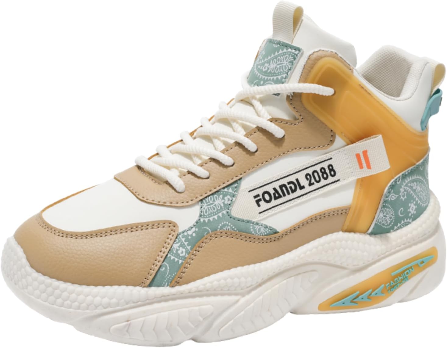 Мужские высокие кроссовки хаки и белые с узором пейсли, стильная ретро-спортивная обувь с уникальными акцентами Aokisx
Мужские высокие кроссовки хаки и белые с узором пейсли, стильная ретро-спортивная обувь с уникальными акцентами Aokisx