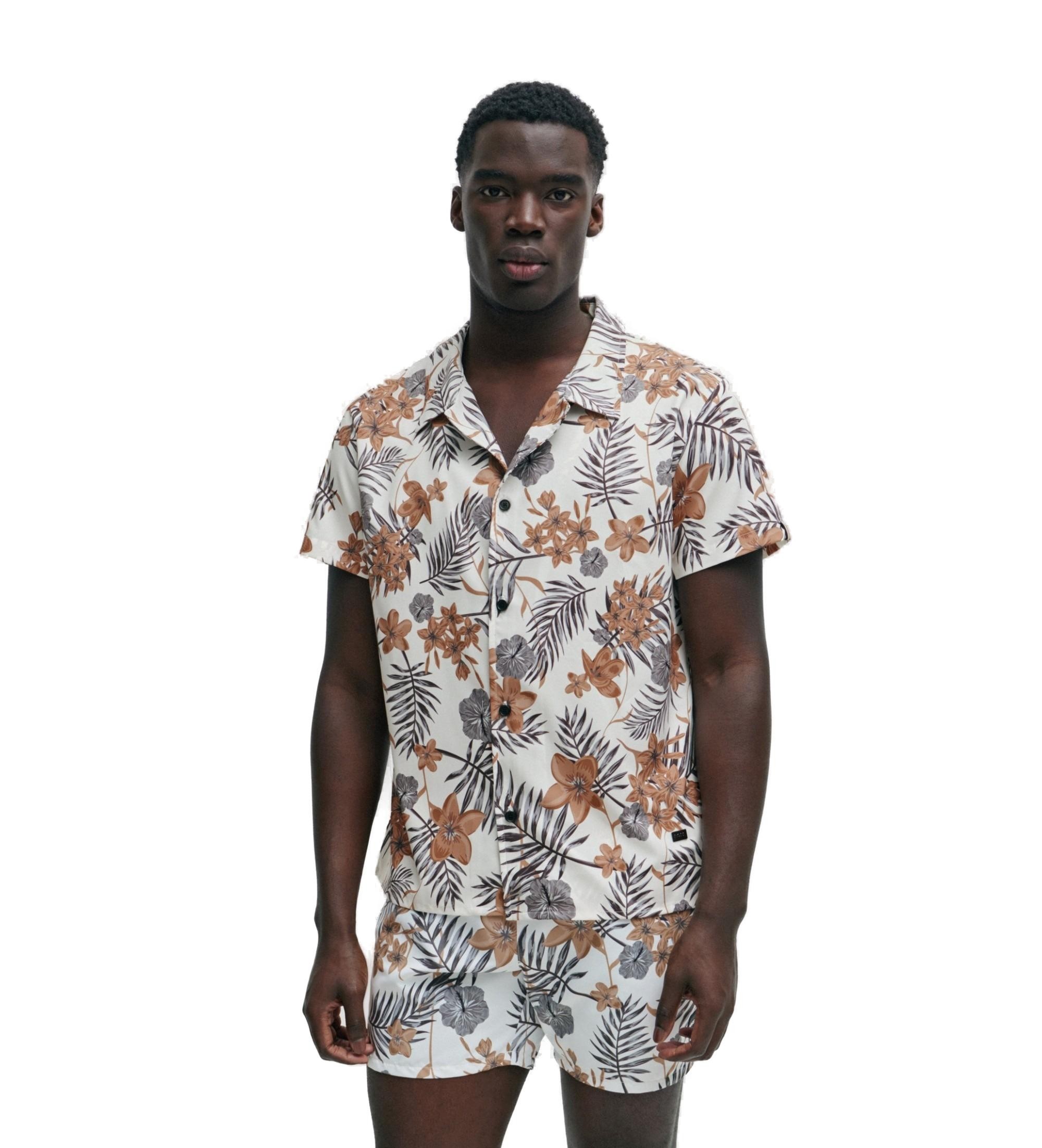 Рубашка BOSS в гавайском стиле, белый
Рубашка BOSS в гавайском стиле, белый