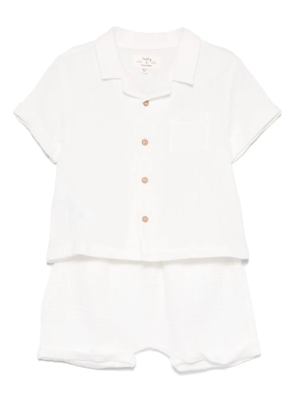 Комплект из рубашки и шортов TEDDY & MINOU, белый
Комплект из рубашки и шортов TEDDY & MINOU, белый