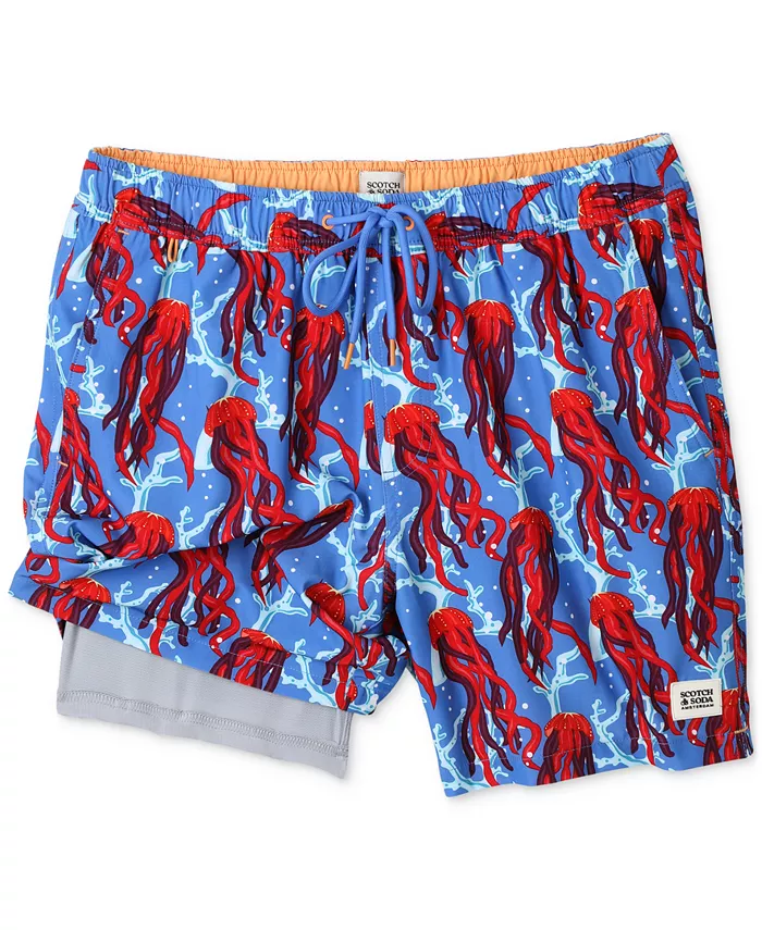 Мужские плавки с принтом "Подводный мир" - медузы SCOTCH & SODA, синий
Мужские плавки с принтом "Подводный мир" - медузы SCOTCH & SODA, синий