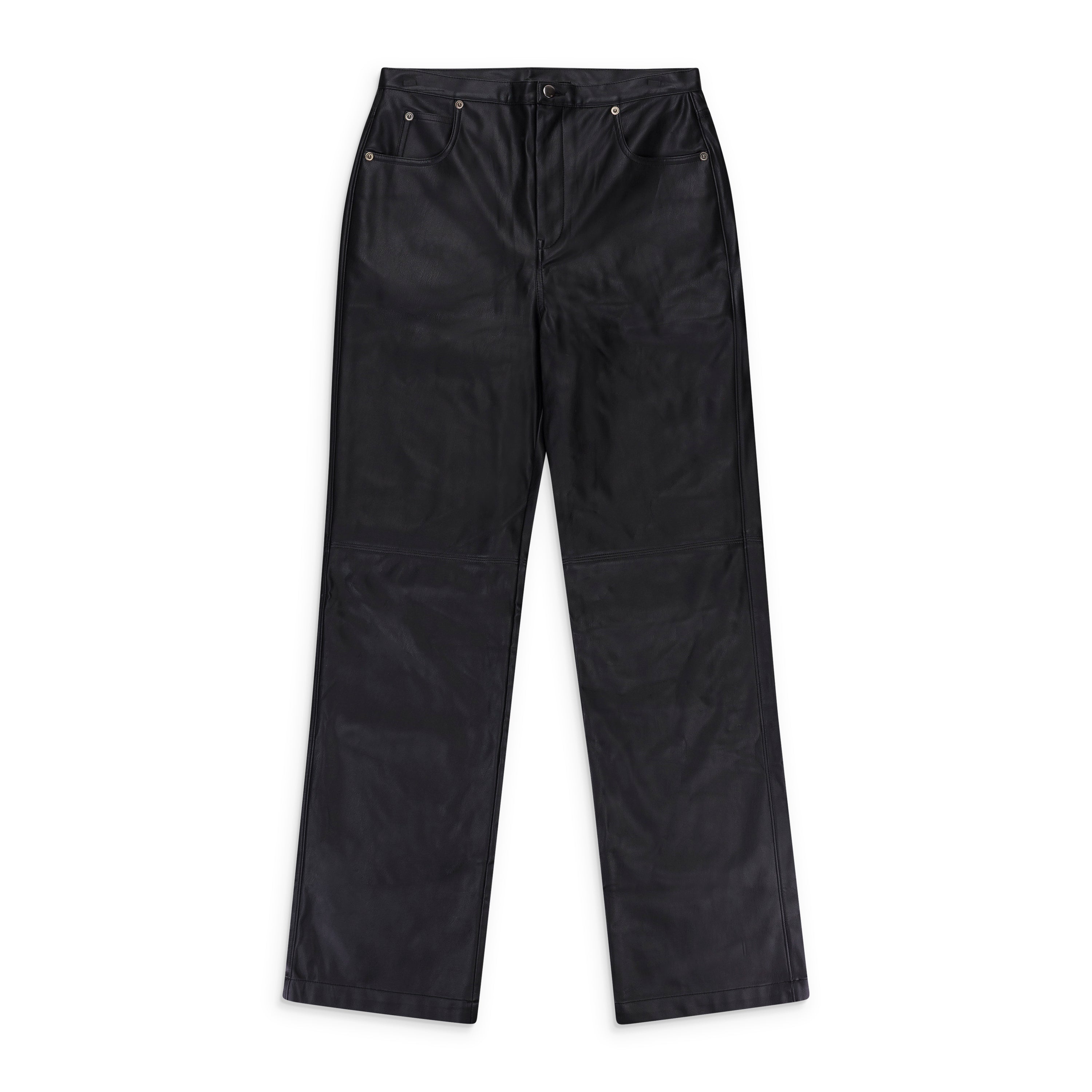 Черные прямые джинсы из искусственной кожи Fung Lan and Co.
Черные прямые джинсы из искусственной кожи Fung Lan and Co.