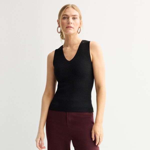 Женский облегающий свитер с V-образным вырезом Sculpt Nine West, черный
Женский облегающий свитер с V-образным вырезом Sculpt Nine West, черный