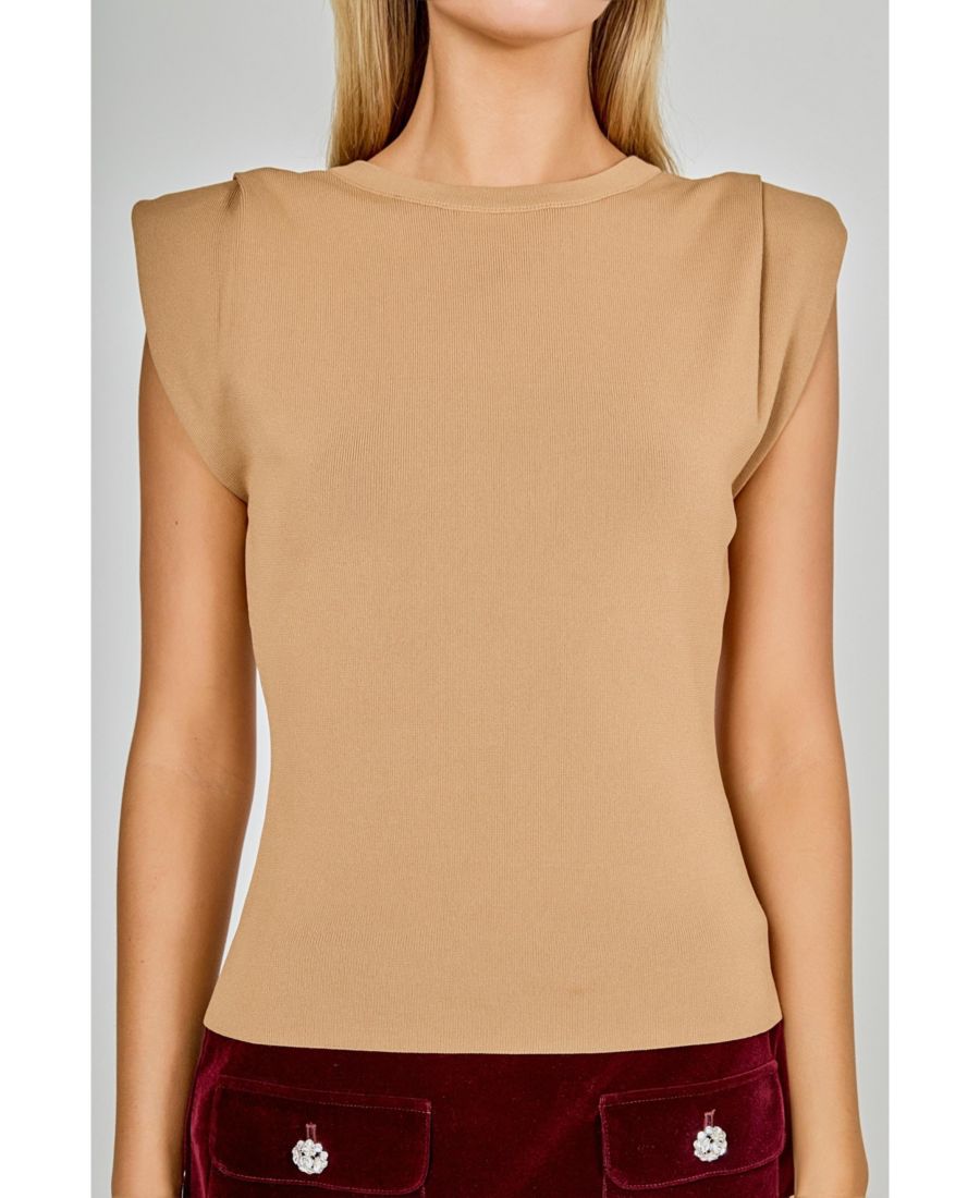 Женский вязаный топ с плиссировкой на плечах endless rose, Mousse
Женский вязаный топ с плиссировкой на плечах endless rose, Mousse