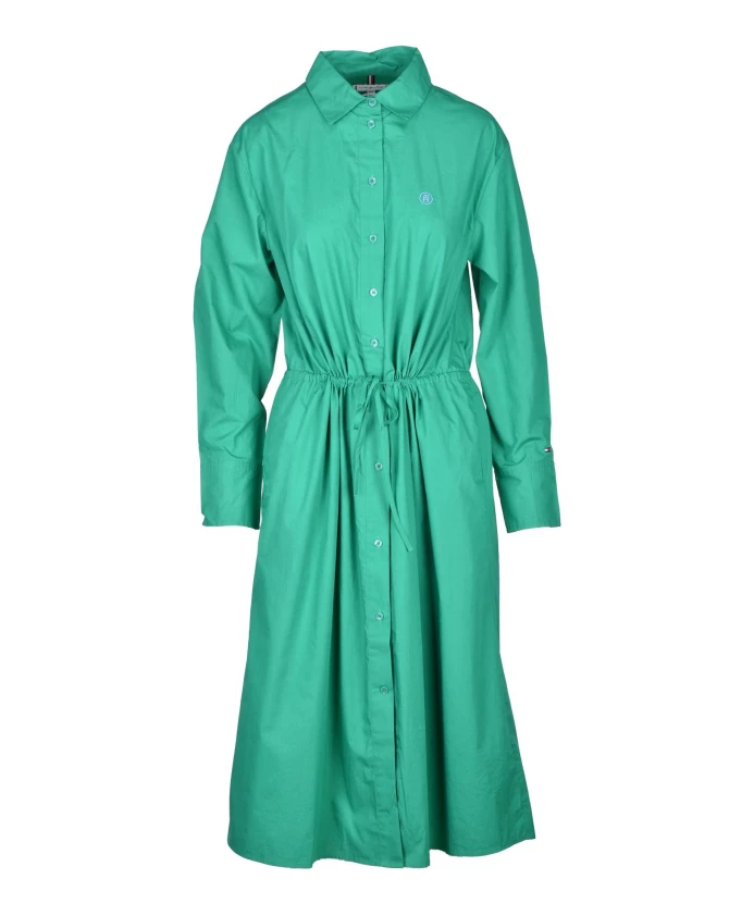 Хлопковое платье-рубашка с пуговицами Tommy Hilfiger, зеленый
Хлопковое платье-рубашка с пуговицами Tommy Hilfiger, зеленый
