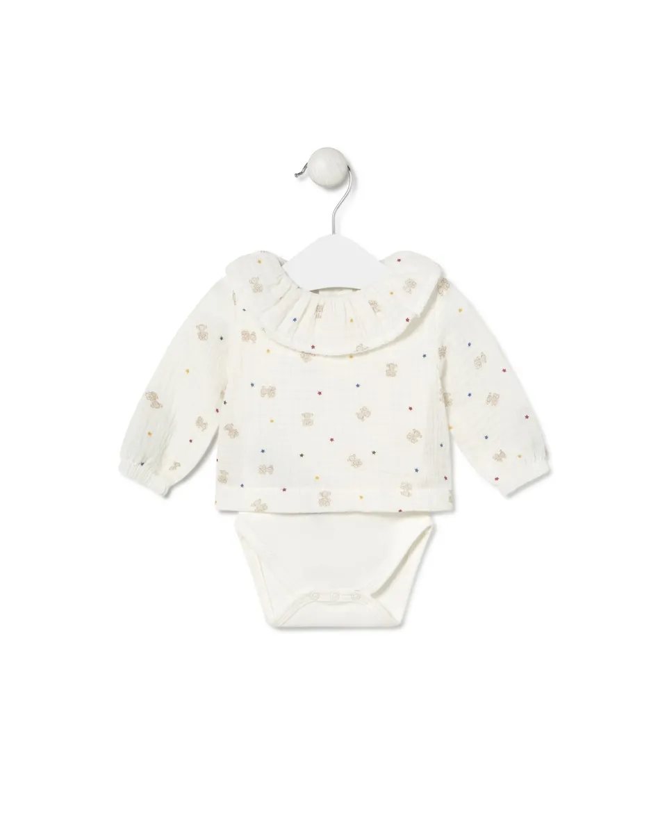 Боди для младенца с блузкой из хлопка с принтом и однотонной Tous, бежевый
Боди для младенца с блузкой из хлопка с принтом и однотонной Tous, бежевый