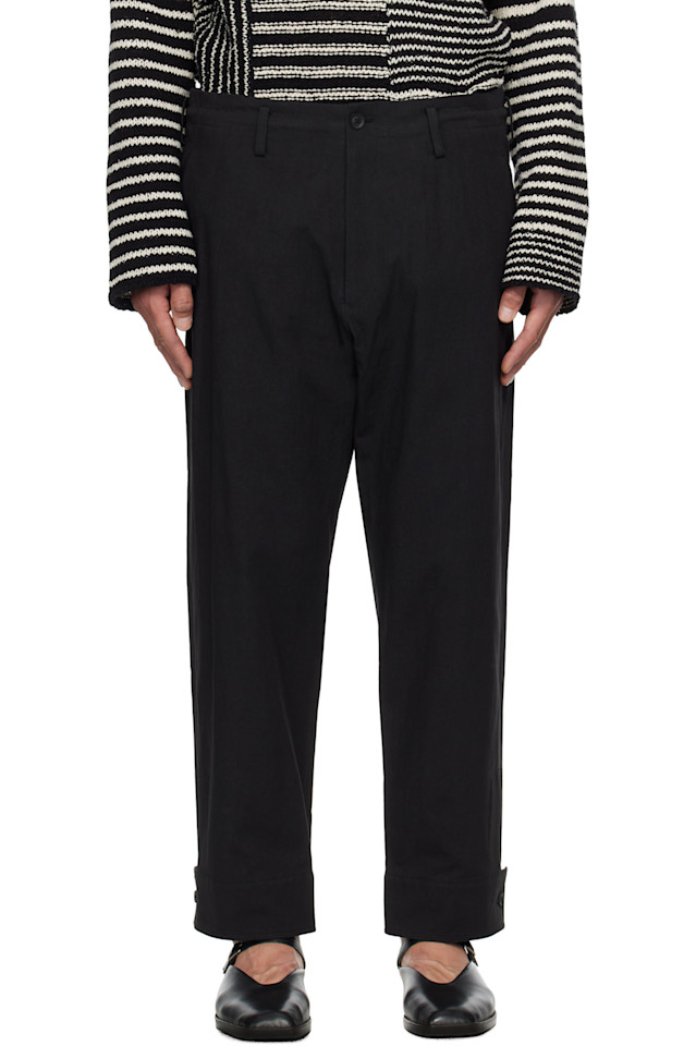 Брюки с поясом на подоле Yohji Yamamoto, черный
Брюки с поясом на подоле Yohji Yamamoto, черный