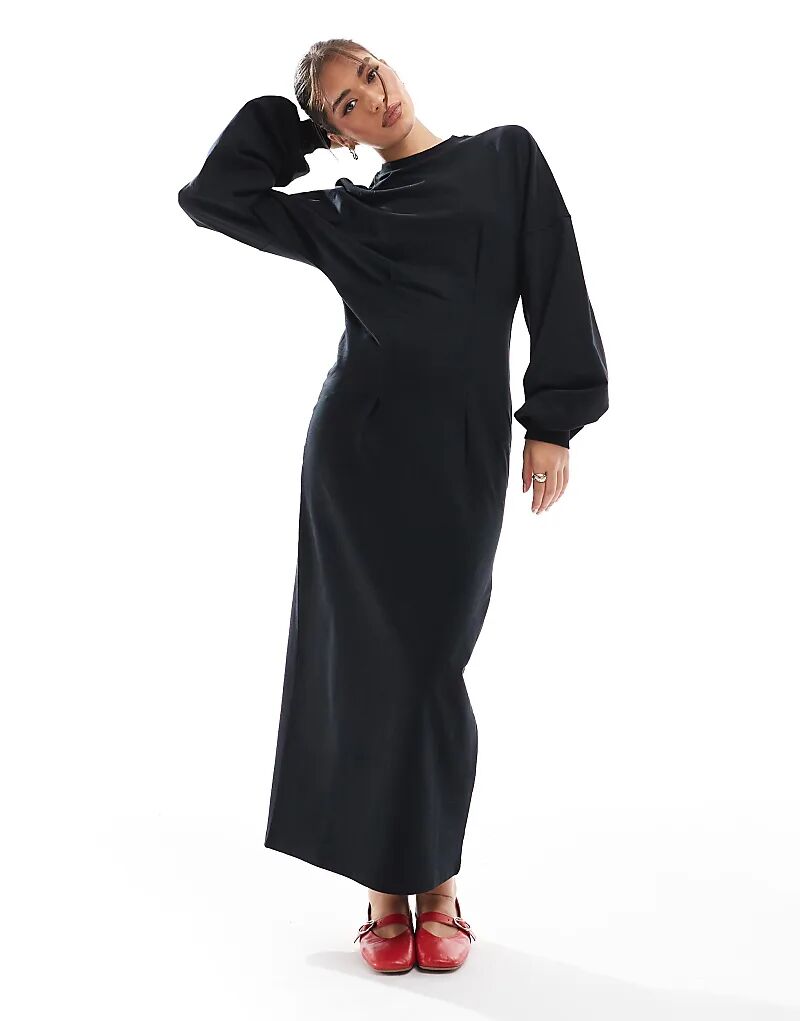 Платье-миди с завышенной талией черного цвета ASOS DESIGN
Платье-миди с завышенной талией черного цвета ASOS DESIGN