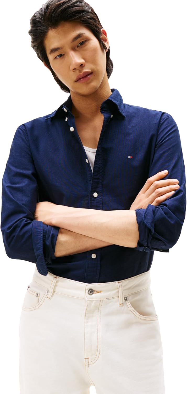 Мужские рубашки-оксфорды с длинным рукавом Tommy Hilfiger, классический крой, мужские рубашки на пуговицах, также доступны в размерах для больших и высоких размеров., Preppy Navy / Desert Sky Solid
Мужские рубашки-оксфорды с длинным рукавом Tommy Hilfiger, классический крой, мужские рубашки на пуговицах, также доступны в размерах для больших и высоких размеров., Preppy Navy / Desert Sky Solid