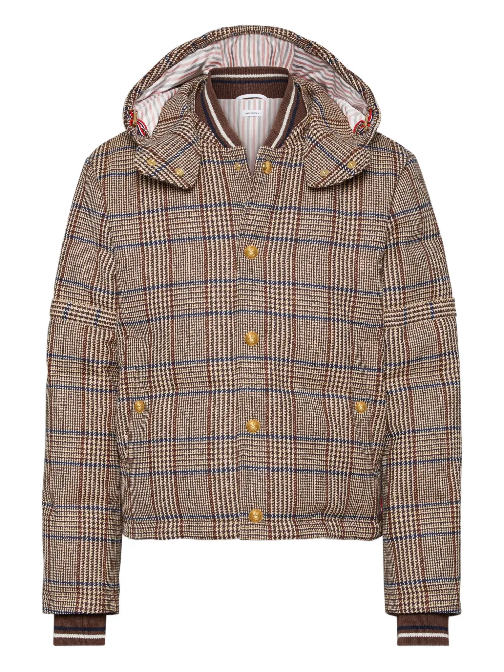 Пуховик в клетку THOM BROWNE, коричневый
Пуховик в клетку THOM BROWNE, коричневый