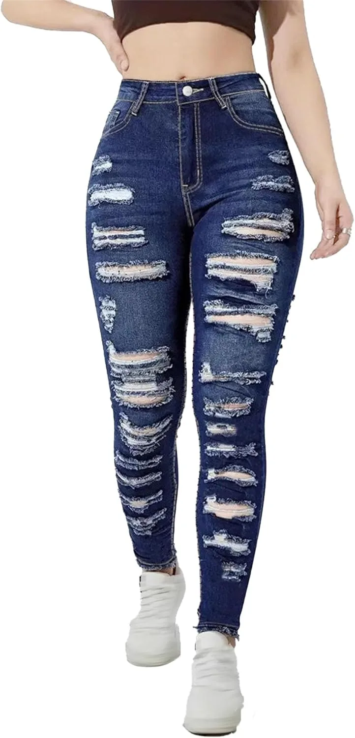 Maiyifu-GJ женские джинсы с высокой талией, рваные, скинни, с эффектом подтяжки
Maiyifu-GJ женские джинсы с высокой талией, рваные, скинни, с эффектом подтяжки