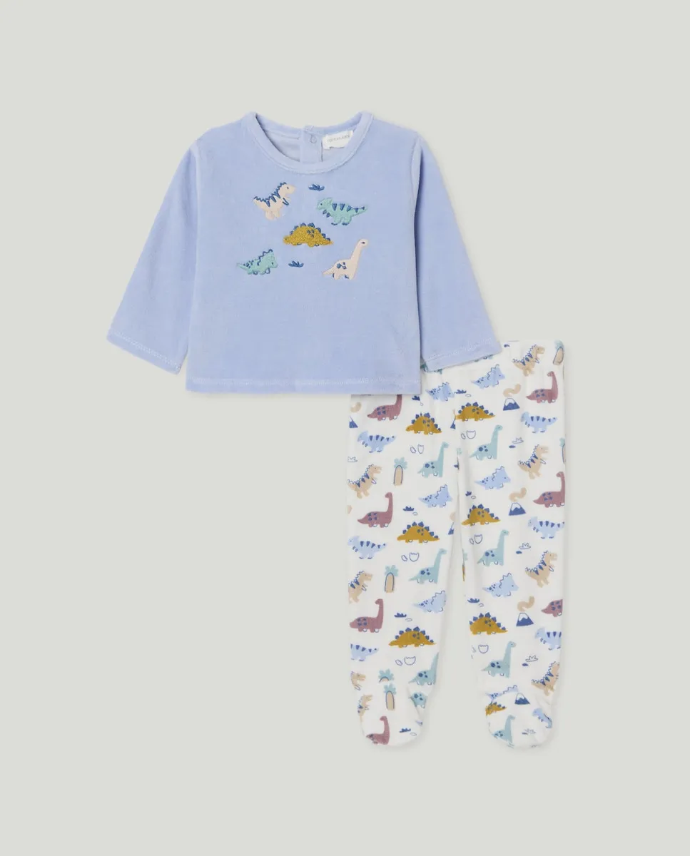 Полный комплект пижамы из велюра с фантазийным принтом и детские распашные штаны для малыша Cotton Juice, синий
Полный комплект пижамы из велюра с фантазийным принтом и детские распашные штаны для малыша Cotton Juice, синий