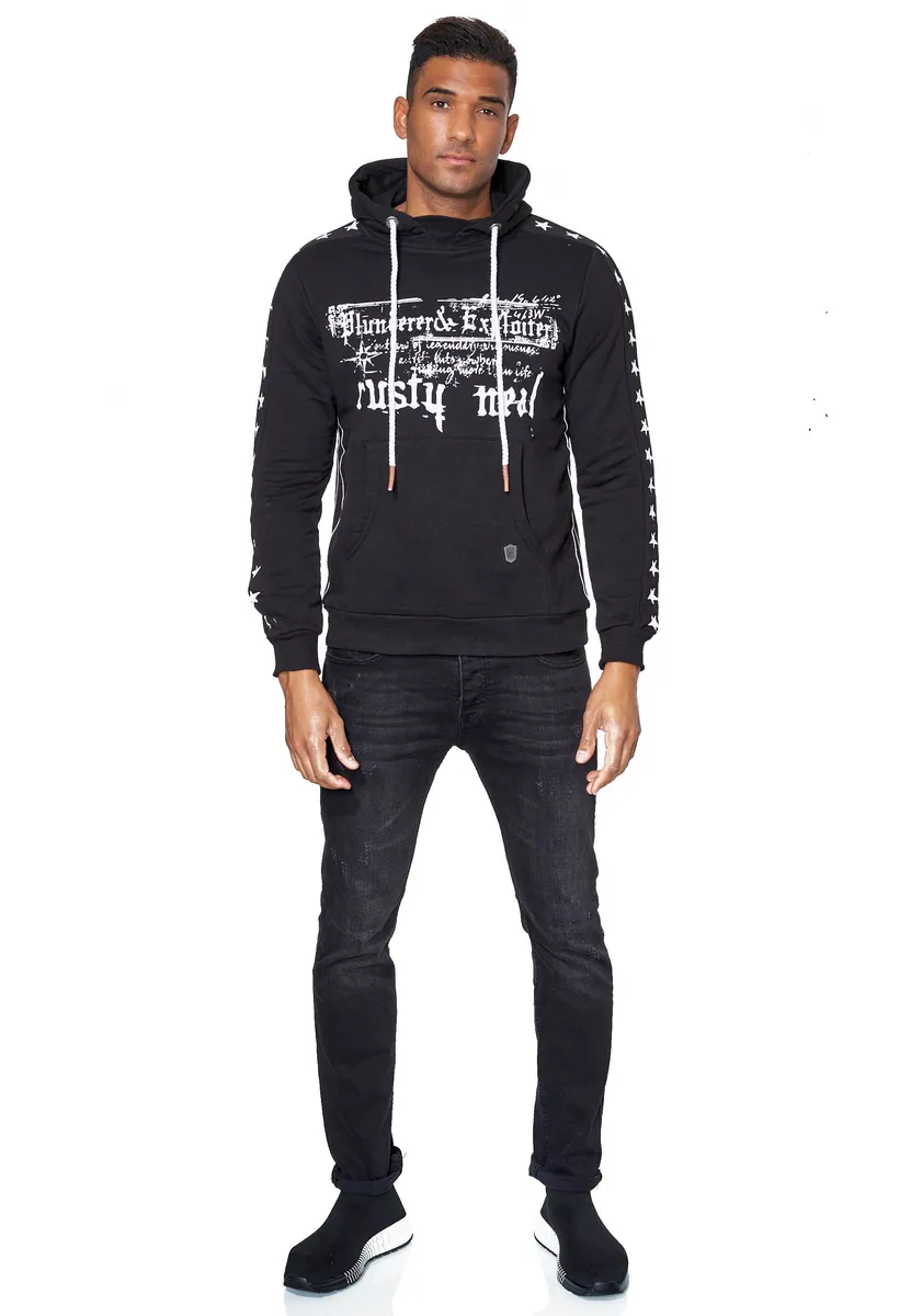Толстовка с капюшоном Rusty Neal и эффектным принтом спереди, черный
Толстовка с капюшоном Rusty Neal и эффектным принтом спереди, черный