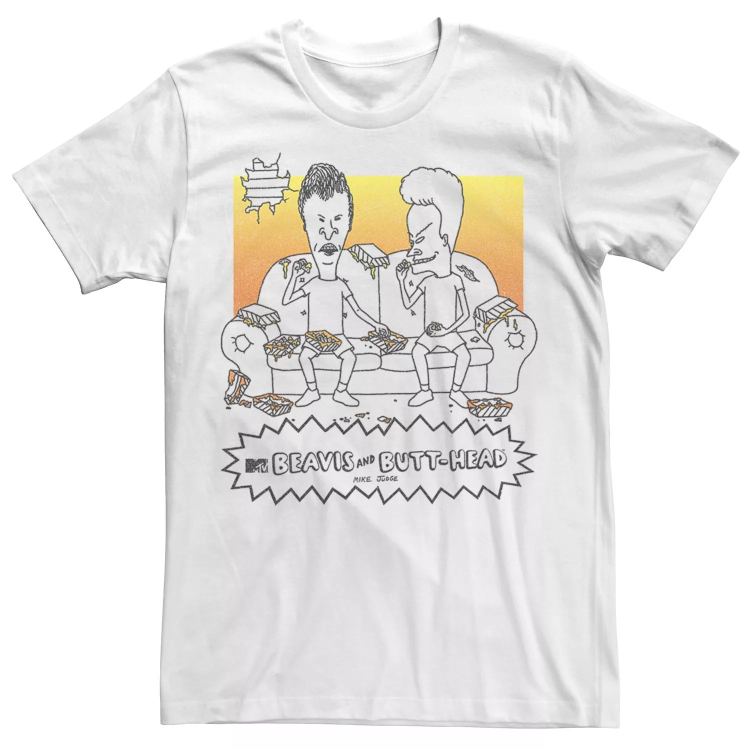 Мужская футболка Beavis & Butthead Nachos On The Couch с портретом Licensed Character
Мужская футболка Beavis & Butthead Nachos On The Couch с портретом Licensed Character