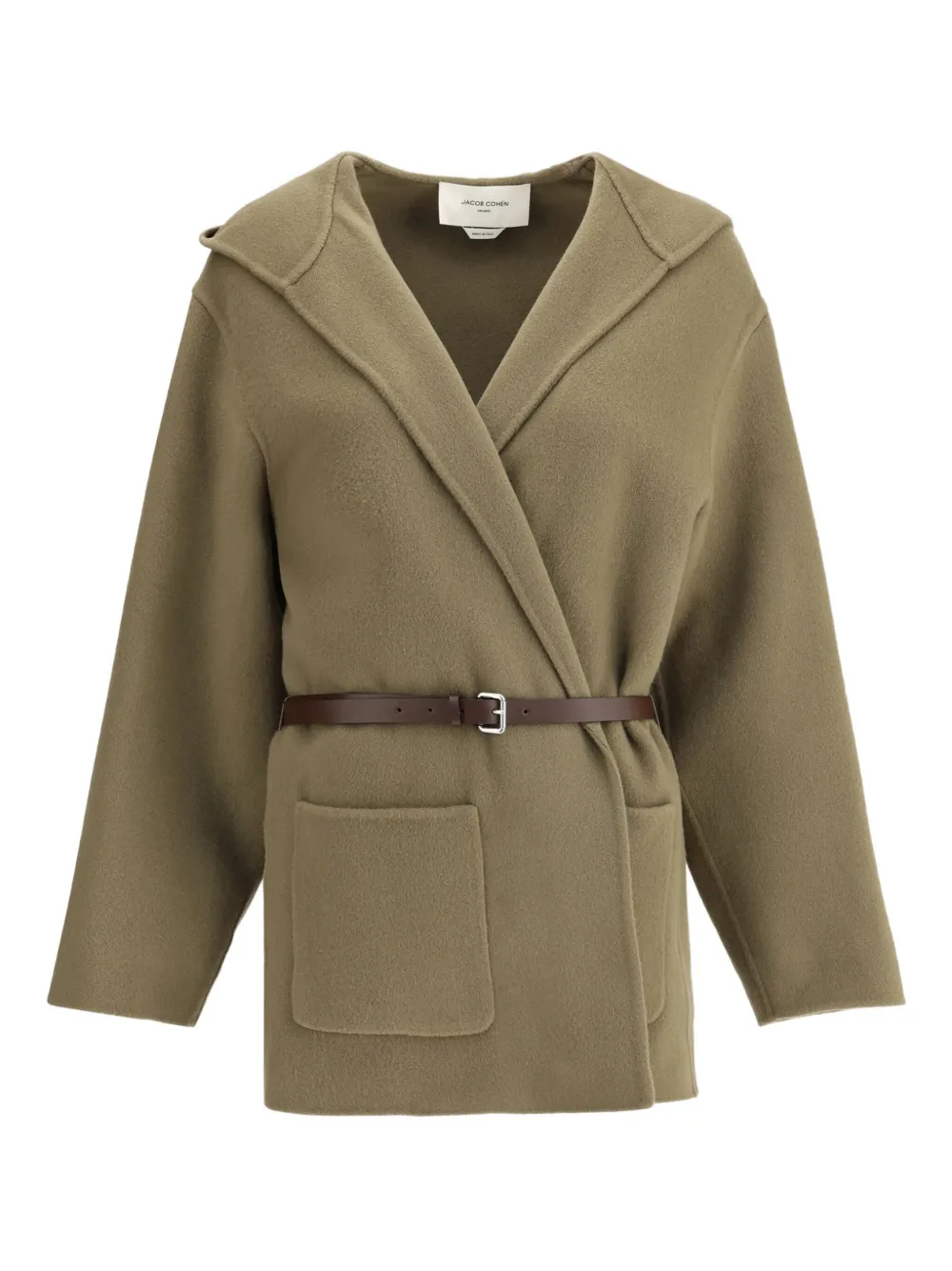 Шерстяное пальто-бушлат с капюшоном и поясом из двух тканей JACOB COHEN, нейтральный
Шерстяное пальто-бушлат с капюшоном и поясом из двух тканей JACOB COHEN, нейтральный