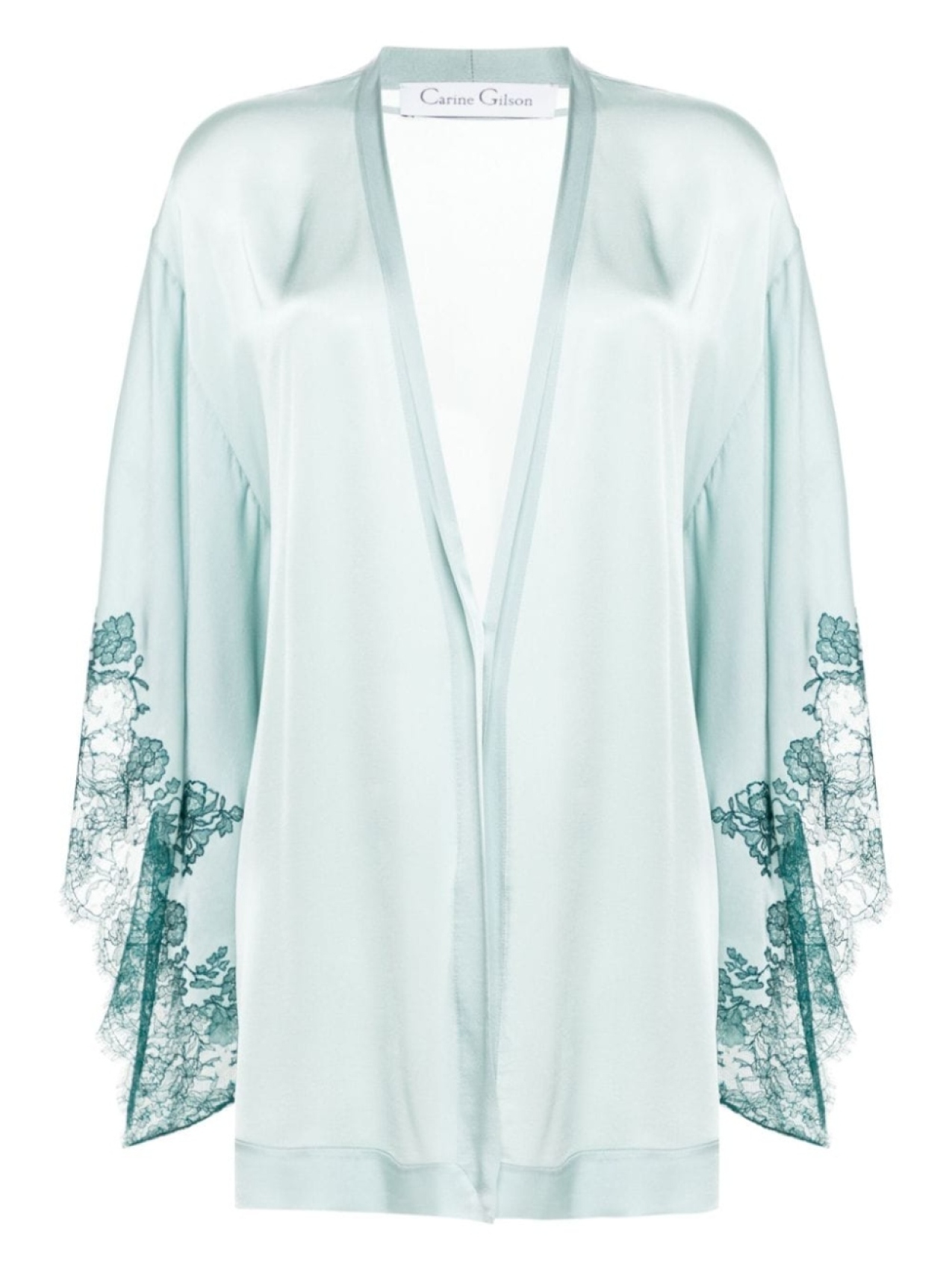 Carine Gilson шелковый халат с кружевом, синий
Carine Gilson шелковый халат с кружевом, синий