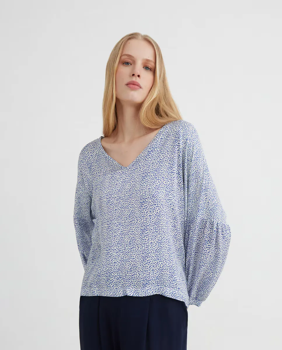 Блуза с рукавом 3/4 и V-образным вырезом Guitare, голубой
Блуза с рукавом 3/4 и V-образным вырезом Guitare, голубой