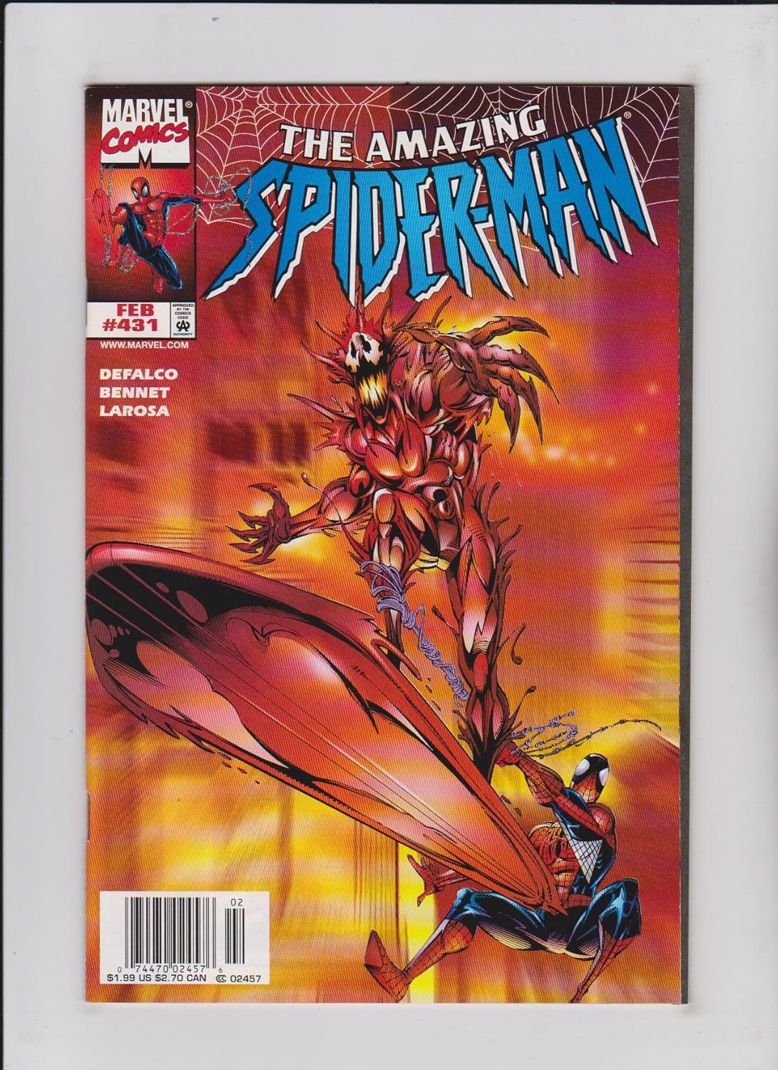 Amazing Spider-man #431 "Carnage & Silver Surfer Appearance" (MARVEL COMICS)
Amazing Spider-man #431 "Carnage & Silver Surfer Appearance" (MARVEL COMICS)