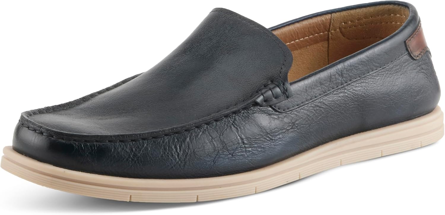 Мужские мокасины Spring Step Hord из кожи - повседневная обувь без шнурков с съемной мягкой стелькой и гибкой резиновой подошвой, темно-синий
Мужские мокасины Spring Step Hord из кожи - повседневная обувь без шнурков с съемной мягкой стелькой и гибкой резиновой подошвой, темно-синий