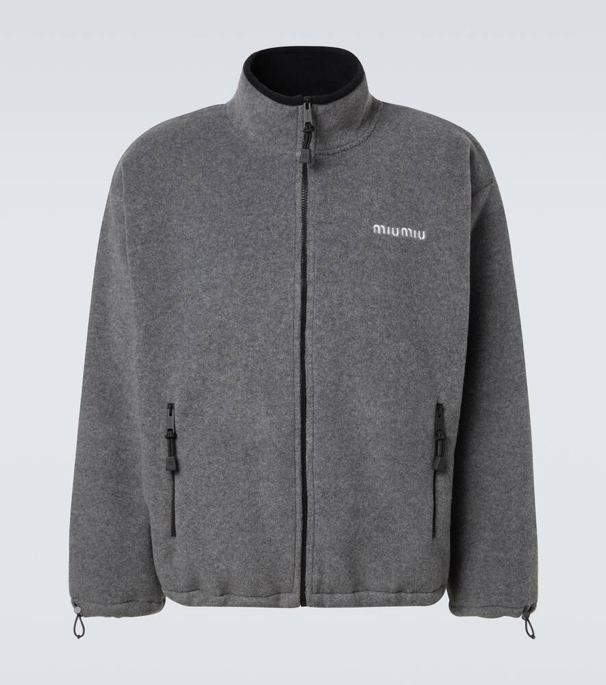 Флисовая толстовка с логотипом Miu Miu, Grey
Флисовая толстовка с логотипом Miu Miu, Grey