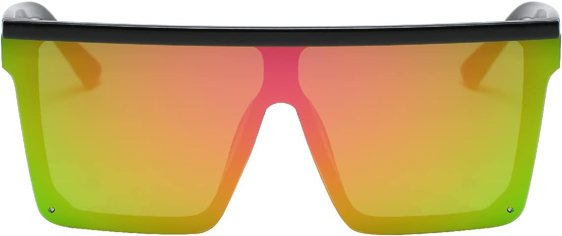 Солнцезащитные очки Dollger Square Oversized для женщин и мужчин, модные, с плоской верхней частью, в большой черной оправе, Black Frame Orange-green Gradient Mirrored Lens
Солнцезащитные очки Dollger Square Oversized для женщин и мужчин, модные, с плоской верхней частью, в большой черной оправе, Black Frame Orange-green Gradient Mirrored Lens