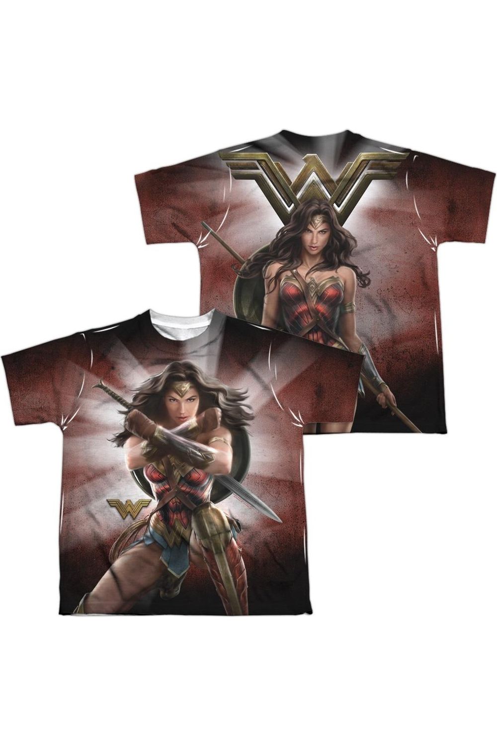 Футболка с коротким рукавом из полиэстера с принтом «Чудо-женщина: Защитница человечества» (спереди/сзади) Детская футболка с круглым вырезом из полиэстера Gildan, мультиколор
Футболка с коротким рукавом из полиэстера с принтом «Чудо-женщина: Защитница человечества» (спереди/сзади) Детская футболка с круглым вырезом из полиэстера Gildan, мультиколор