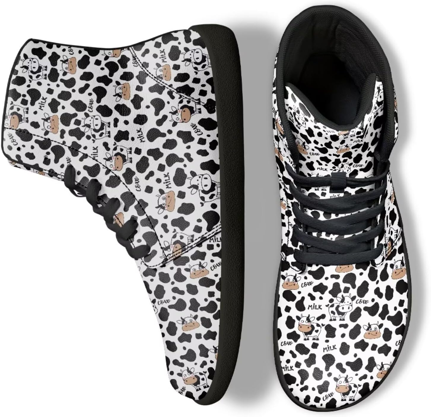 Кроссовки Binienty для женщин и мужчин с высоким верхом, с широким носком, минималистичные, босоножки, шнуровка, трейловый бег, Cute Cow Print
Кроссовки Binienty для женщин и мужчин с высоким верхом, с широким носком, минималистичные, босоножки, шнуровка, трейловый бег, Cute Cow Print