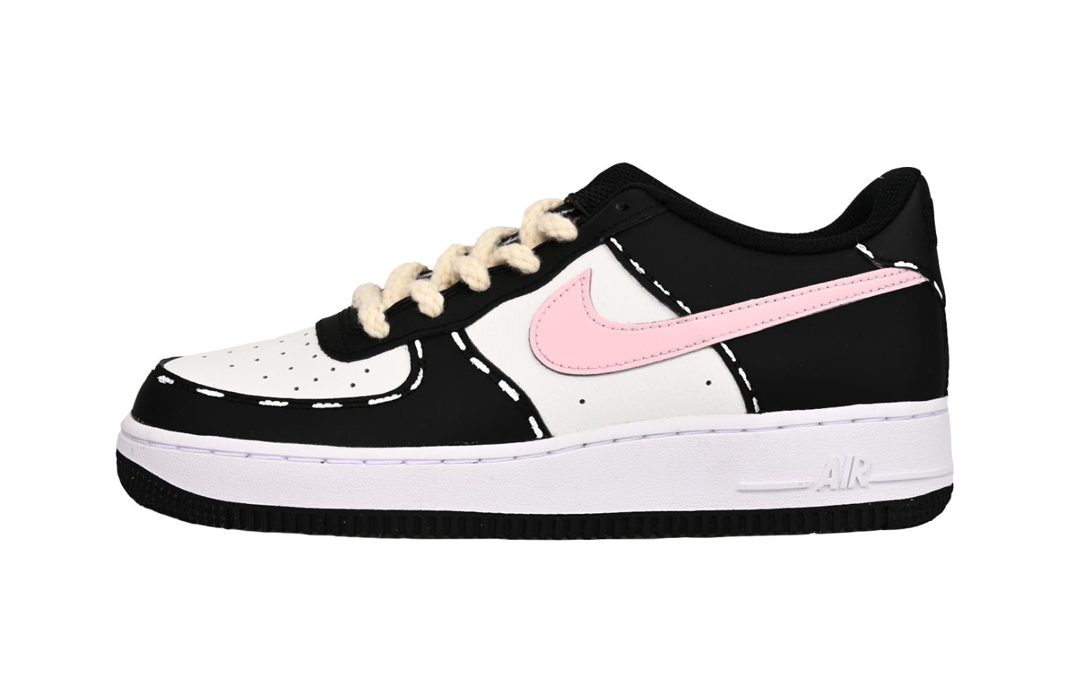 Детские кроссовки для скейтбординга Air Force 1 с противоскользящей подошвой и износостойкими подошвами для подростков Nike, черный/розовый
Детские кроссовки для скейтбординга Air Force 1 с противоскользящей подошвой и износостойкими подошвами для подростков Nike, черный/розовый
