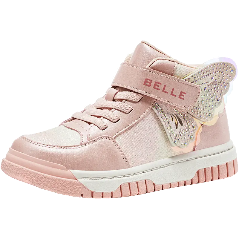 Нескользящие и износостойкие дышащие высокие детские кроссовки для скейтбординга BELLE, розовый
Нескользящие и износостойкие дышащие высокие детские кроссовки для скейтбординга BELLE, розовый