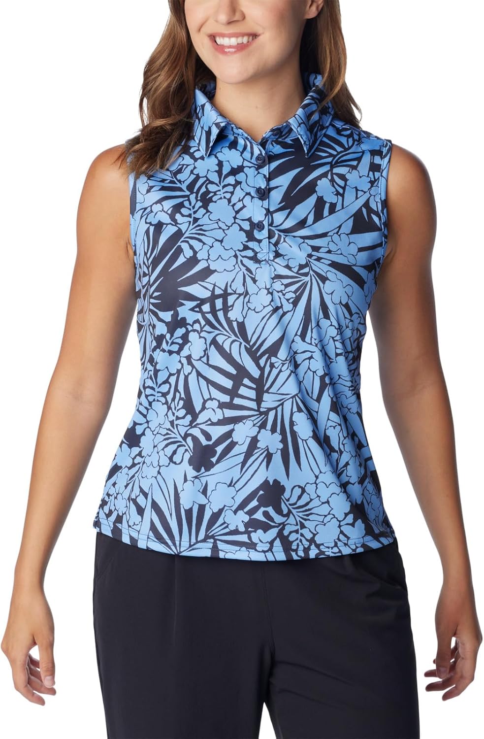Columbia Womens Super Tidal Tee Sleeveless Polo, Nocturnal Tropictones
Columbia Womens Super Tidal Tee Sleeveless Polo, Nocturnal Tropictones
