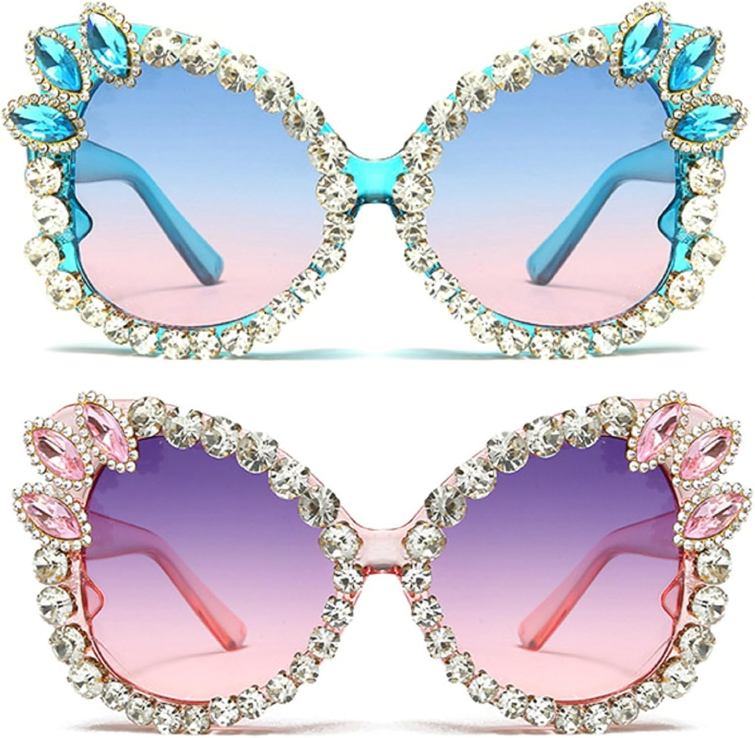 Солнцезащитные очки в форме бабочки для женщин и мужчин, винтажные, с бриллиантами и стразами, в стиле ретро, для рейв-вечеринок, Хэллоуина, с защитой от ультрафиолета UV400 mincl, 2pcs-pink&blue
Солнцезащитные очки в форме бабочки для женщин и мужчин, винтажные, с бриллиантами и стразами, в стиле ретро, для рейв-вечеринок, Хэллоуина, с защитой от ультрафиолета UV400 mincl, 2pcs-pink&blue