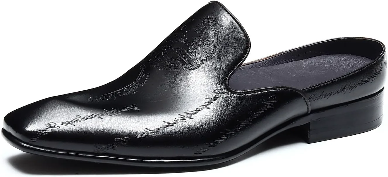 Мужские мюли Santimon сандалии формальные лоферы из кожи сабо бизнес-кэжуал открытая задняя часть шлепанцы на лето для мужчин, черный
Мужские мюли Santimon сандалии формальные лоферы из кожи сабо бизнес-кэжуал открытая задняя часть шлепанцы на лето для мужчин, черный